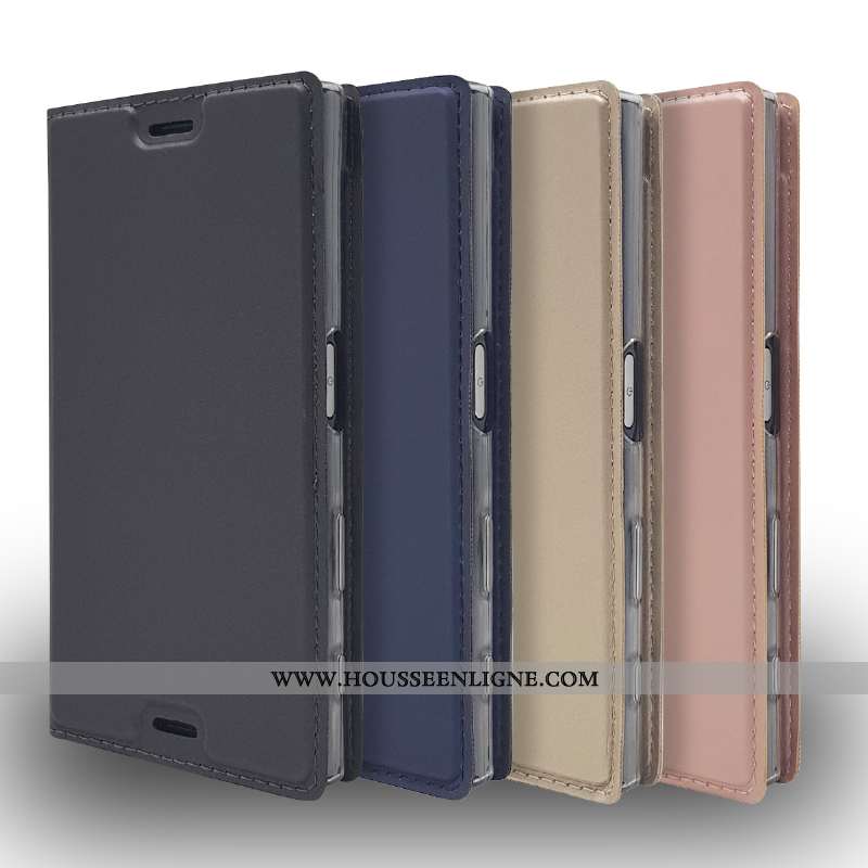 Housse Sony Xperia L2 Cuir Protection Téléphone Portable Ultra Étui Carte Noir