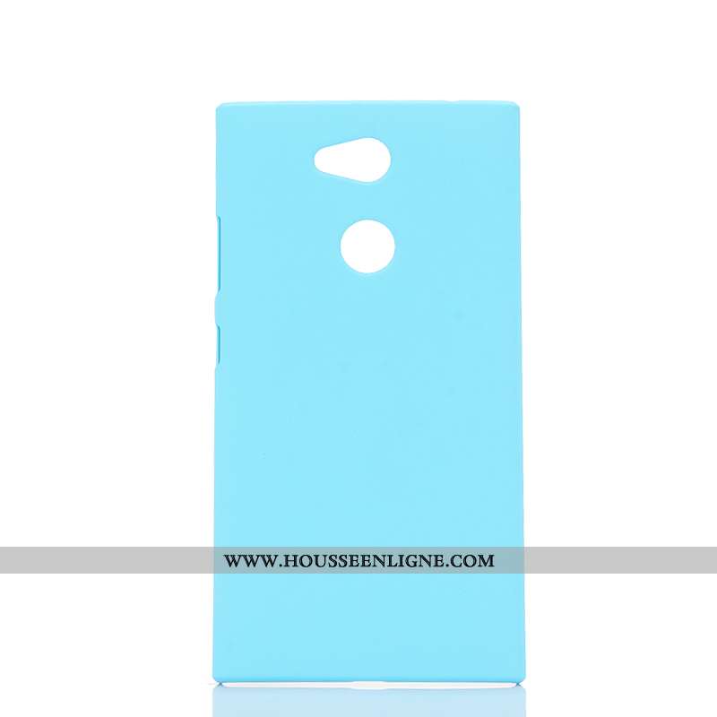 Housse Sony Xperia L2 Délavé En Daim Protection Membrane Étui Coque Téléphone Portable Bleu