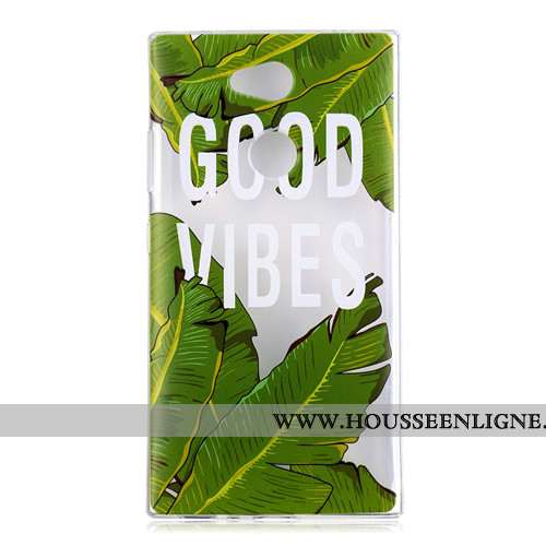 Housse Sony Xperia L2 Fluide Doux Dessin Animé Téléphone Portable Charmant Vert Étui Coque Verte