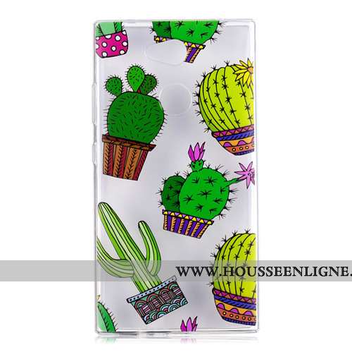 Housse Sony Xperia L2 Fluide Doux Dessin Animé Téléphone Portable Charmant Vert Étui Coque Verte