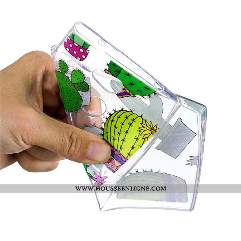 Housse Sony Xperia L2 Fluide Doux Dessin Animé Téléphone Portable Charmant Vert Étui Coque Verte