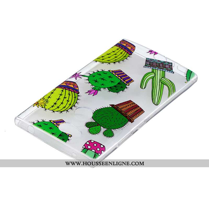 Housse Sony Xperia L2 Fluide Doux Dessin Animé Téléphone Portable Charmant Vert Étui Coque Verte
