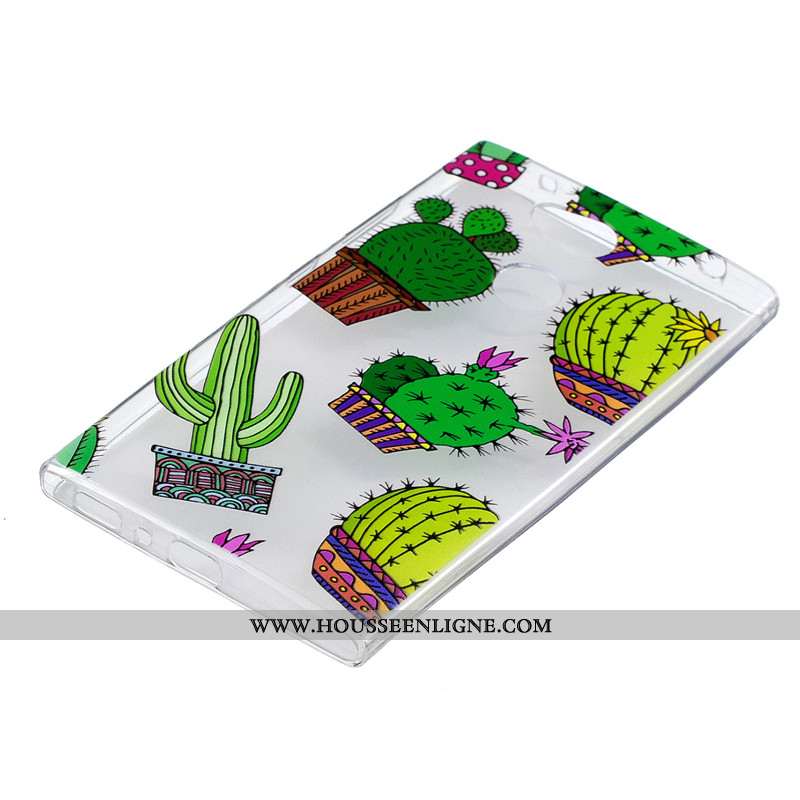 Housse Sony Xperia L2 Fluide Doux Dessin Animé Téléphone Portable Charmant Vert Étui Coque Verte