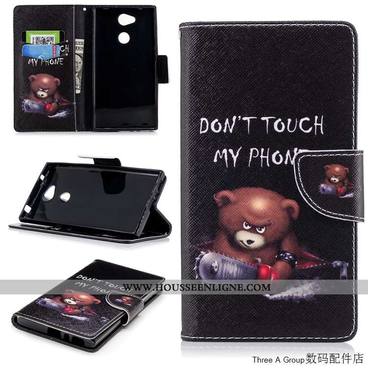 Housse Sony Xperia L2 Fluide Doux Silicone Téléphone Portable Blanc Cuir Coque Carte Blanche