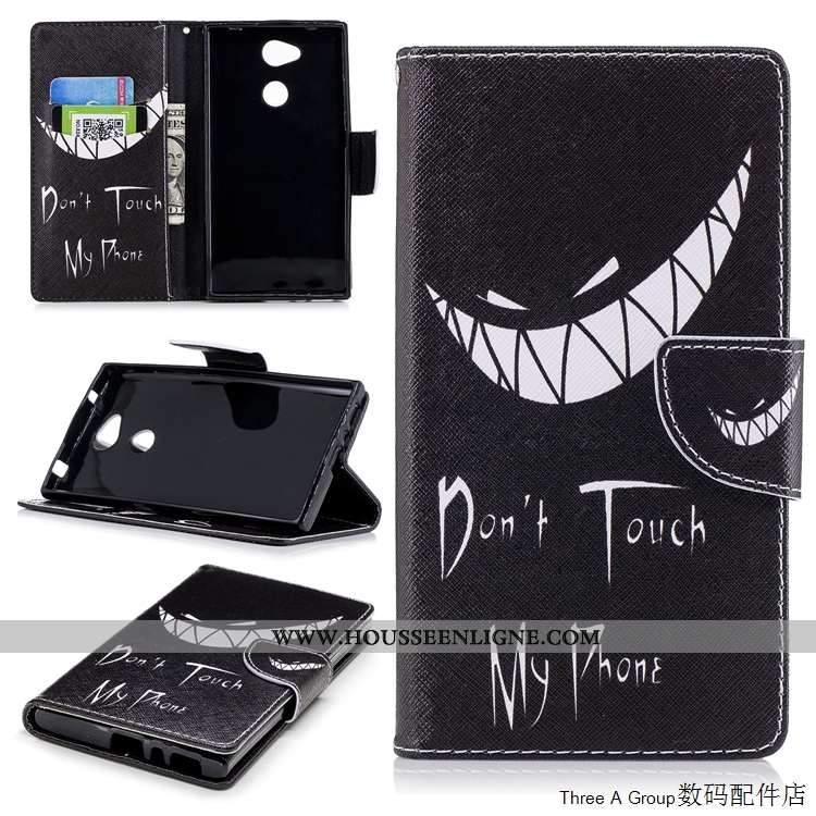 Housse Sony Xperia L2 Fluide Doux Silicone Téléphone Portable Blanc Cuir Coque Carte Blanche