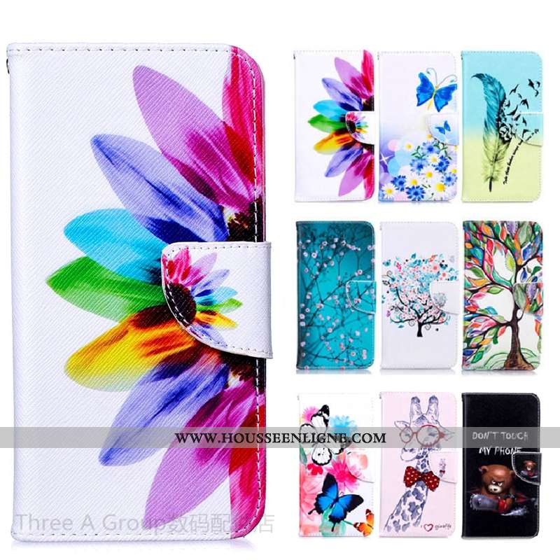 Housse Sony Xperia L2 Fluide Doux Silicone Téléphone Portable Blanc Cuir Coque Carte Blanche