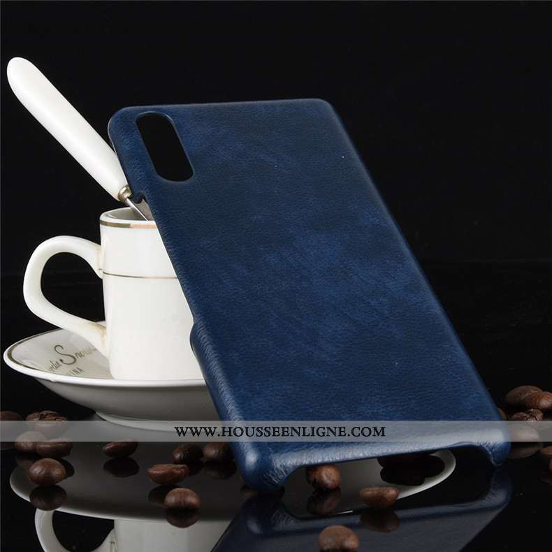 Housse Sony Xperia L4 Protection Délavé En Daim Étui Incassable Gris Difficile Coque