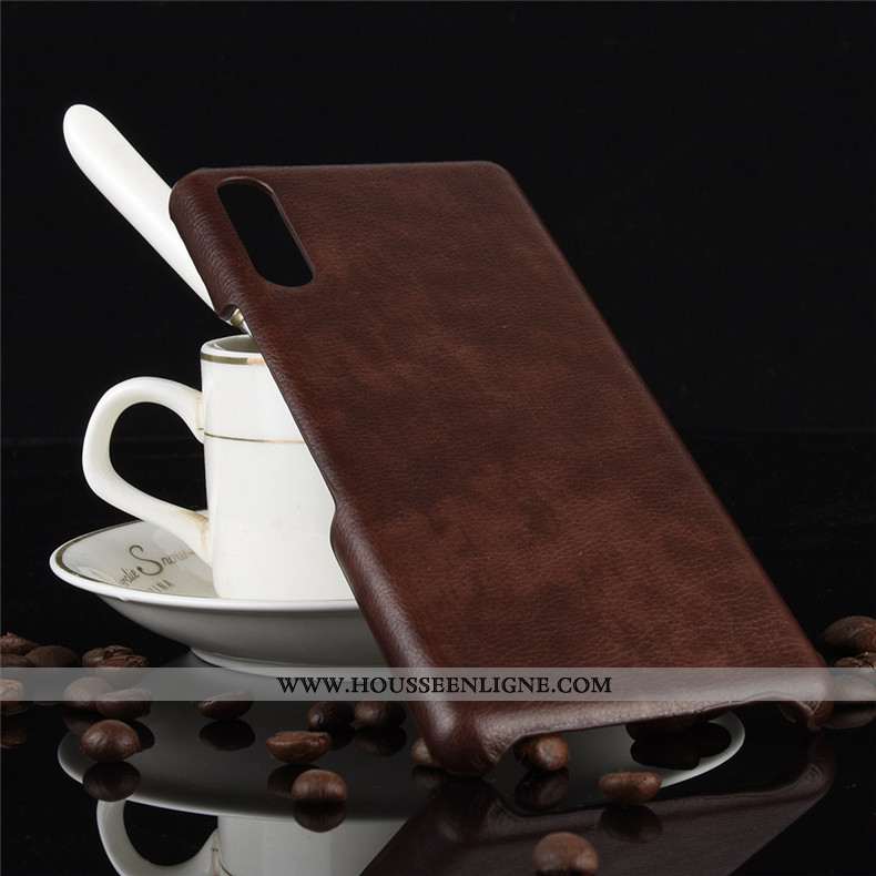 Housse Sony Xperia L4 Protection Délavé En Daim Étui Incassable Gris Difficile Coque