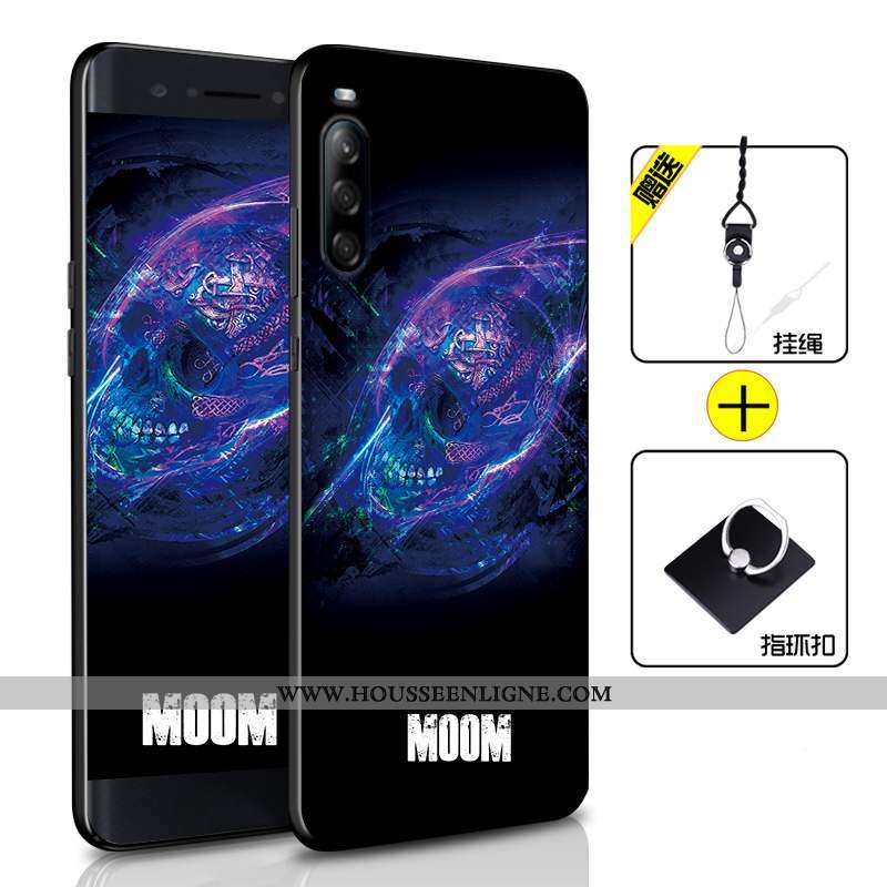 Housse Sony Xperia L4 Protection Tendance Fluide Doux Incassable Étui Bleu Marin Téléphone Portable 