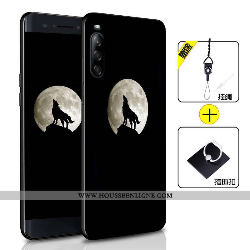 Housse Sony Xperia L4 Protection Tendance Fluide Doux Incassable Étui Bleu Marin Téléphone Portable 