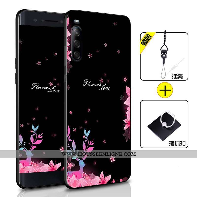 Housse Sony Xperia L4 Protection Tendance Fluide Doux Incassable Étui Bleu Marin Téléphone Portable 