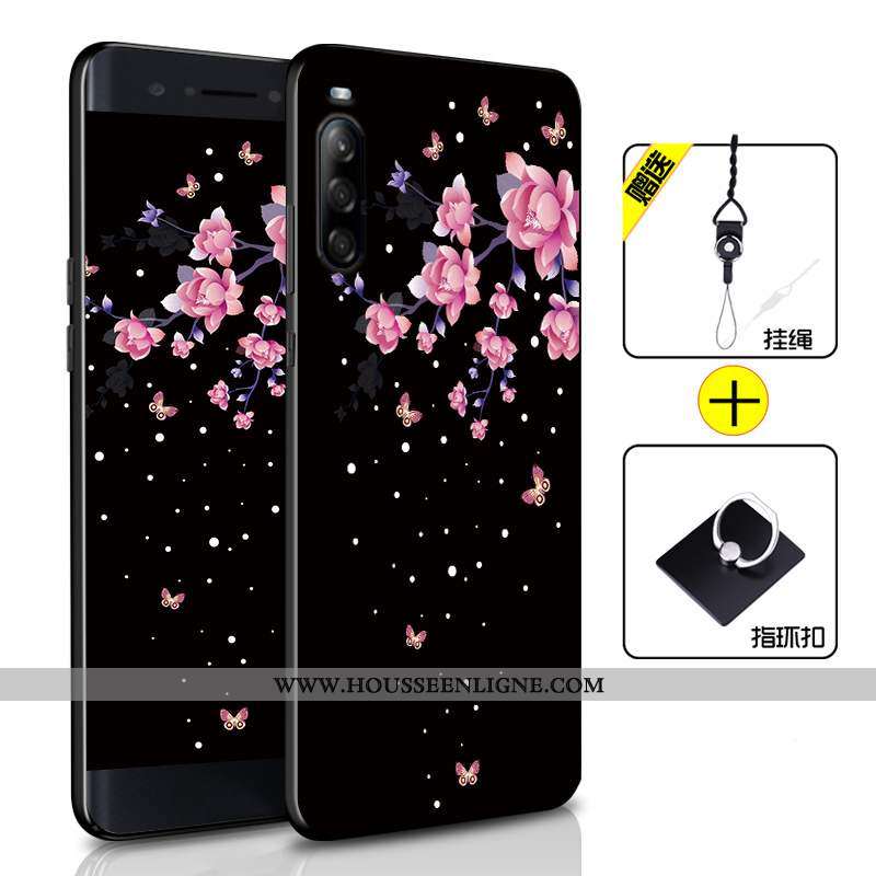 Housse Sony Xperia L4 Protection Tendance Fluide Doux Incassable Étui Bleu Marin Téléphone Portable 