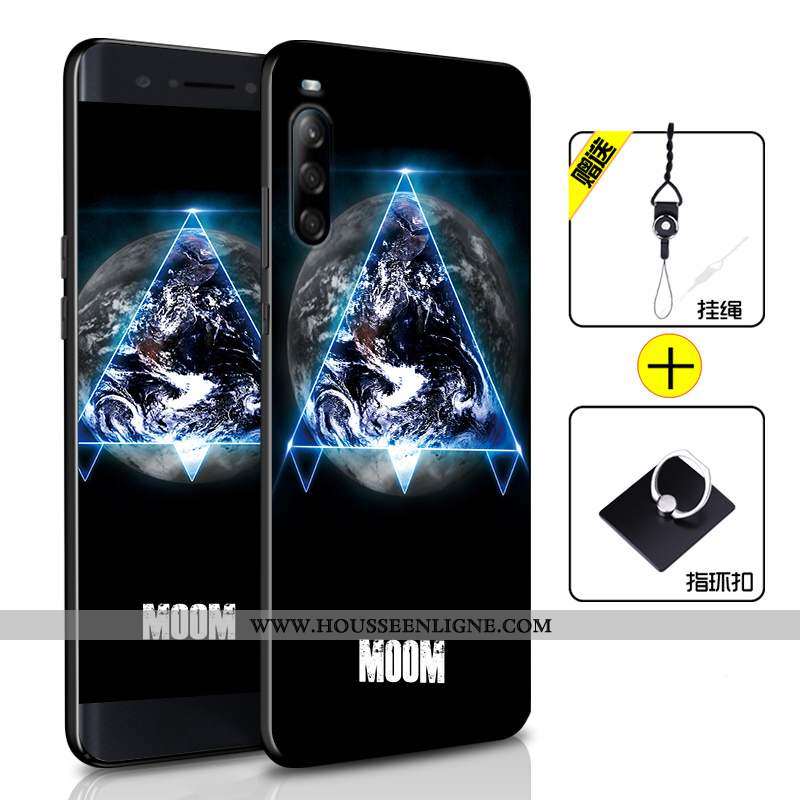 Housse Sony Xperia L4 Protection Tendance Fluide Doux Incassable Étui Bleu Marin Téléphone Portable 
