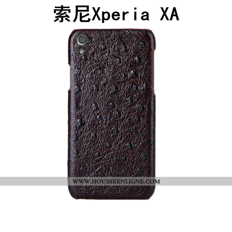 Housse Sony Xperia Xa Cuir Véritable Modèle Fleurie Personnalisé Coque Couvercle Arrière Téléphone P