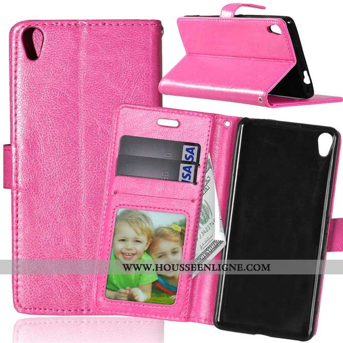 Housse Sony Xperia Xa Fluide Doux Silicone Portefeuille Coque Marron Téléphone Portable Protection