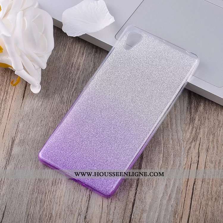 Housse Sony Xperia Xa Protection Fluide Doux Incassable Téléphone Portable Étui Coque Dégradé Bleu