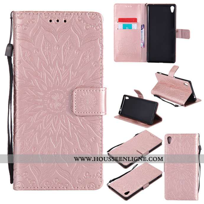 Housse Sony Xperia Xa Ultra Cuir Silicone Coque Protection Étui Téléphone Portable Rose