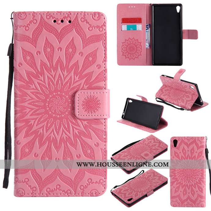 Housse Sony Xperia Xa Ultra Cuir Silicone Coque Protection Étui Téléphone Portable Rose