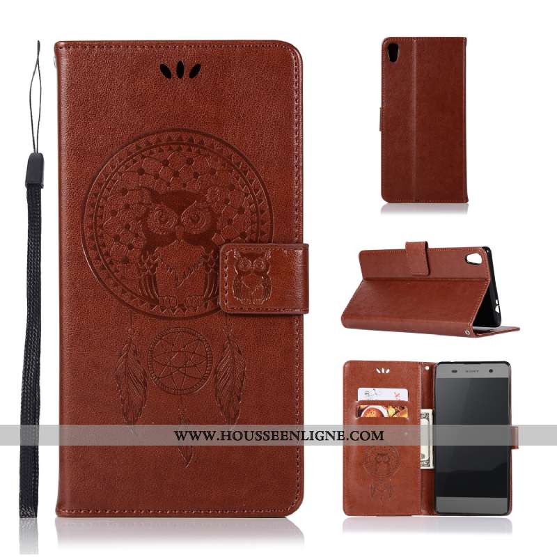 Housse Sony Xperia Xa Ultra Portefeuille Cuir Téléphone Portable Gris Imprimé Étui Modèle Fleurie