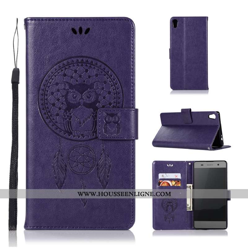 Housse Sony Xperia Xa Ultra Portefeuille Cuir Téléphone Portable Gris Imprimé Étui Modèle Fleurie