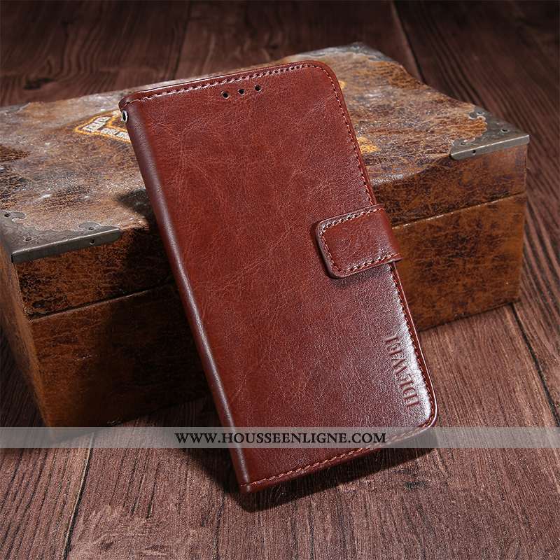 Housse Sony Xperia Xa1 Cuir Protection Portefeuille Carte Jaune Étui