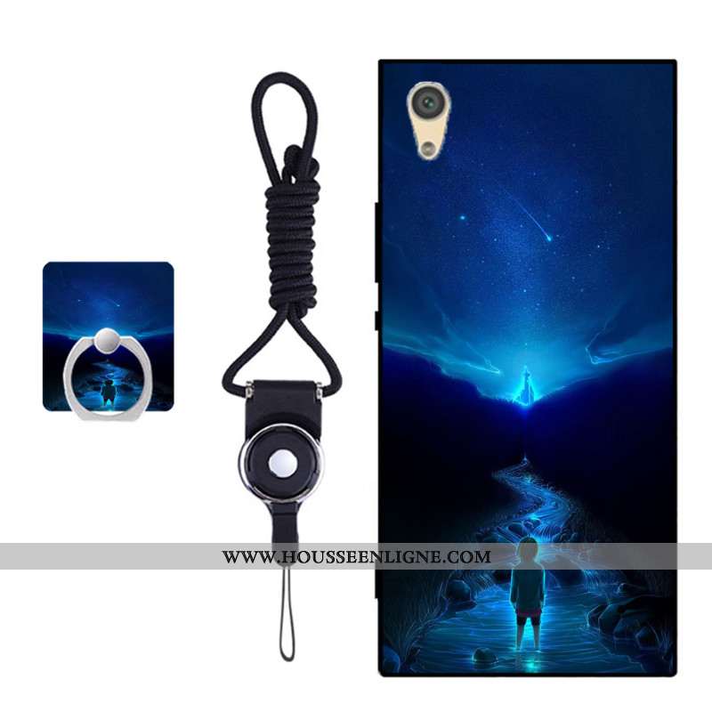 Housse Sony Xperia Xa1 Fluide Doux Protection Coque Bleu Incassable Téléphone Portable Couvercle Arr