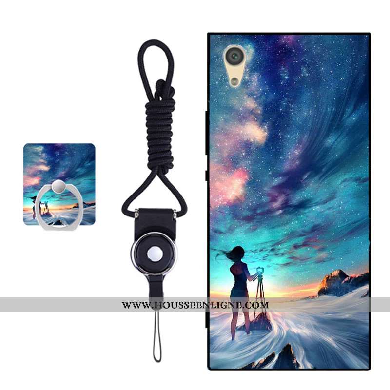 Housse Sony Xperia Xa1 Fluide Doux Protection Coque Bleu Incassable Téléphone Portable Couvercle Arr