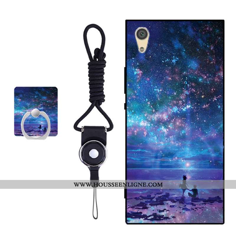 Housse Sony Xperia Xa1 Fluide Doux Protection Coque Bleu Incassable Téléphone Portable Couvercle Arr