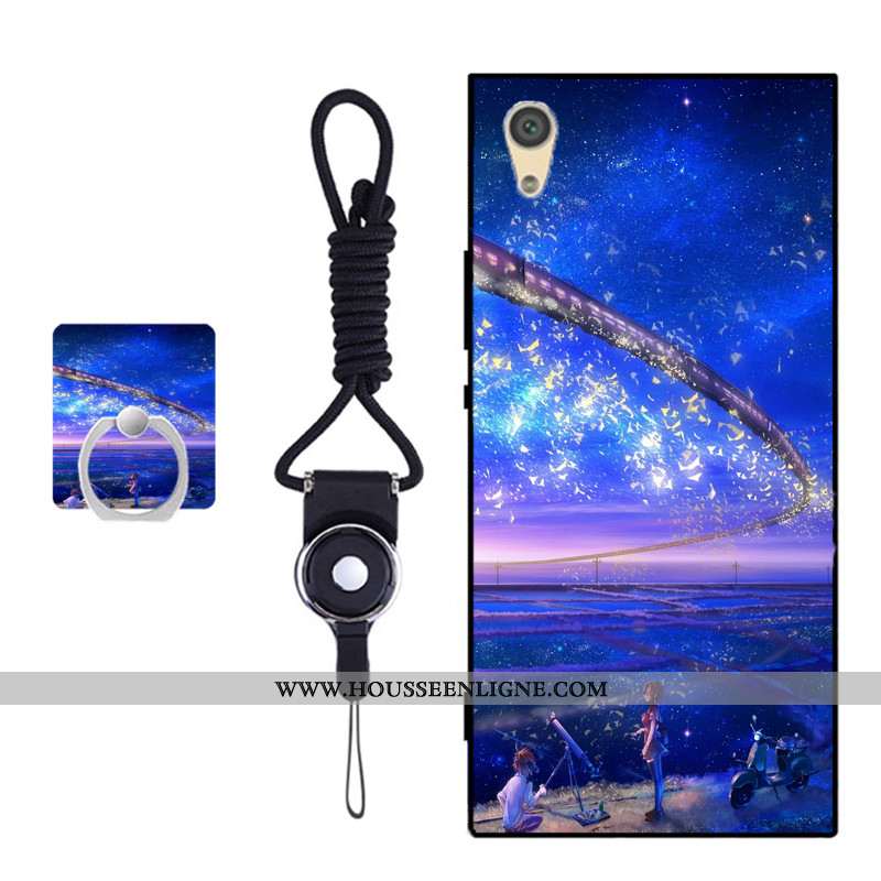 Housse Sony Xperia Xa1 Fluide Doux Protection Coque Bleu Incassable Téléphone Portable Couvercle Arr