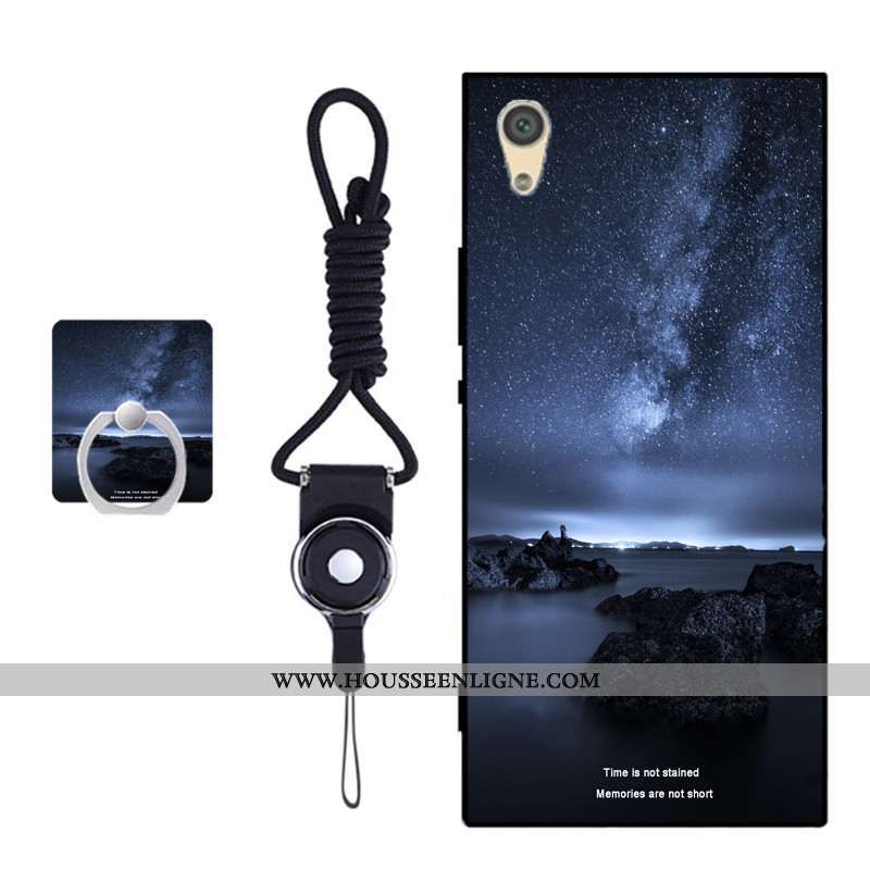 Housse Sony Xperia Xa1 Fluide Doux Protection Coque Bleu Incassable Téléphone Portable Couvercle Arr