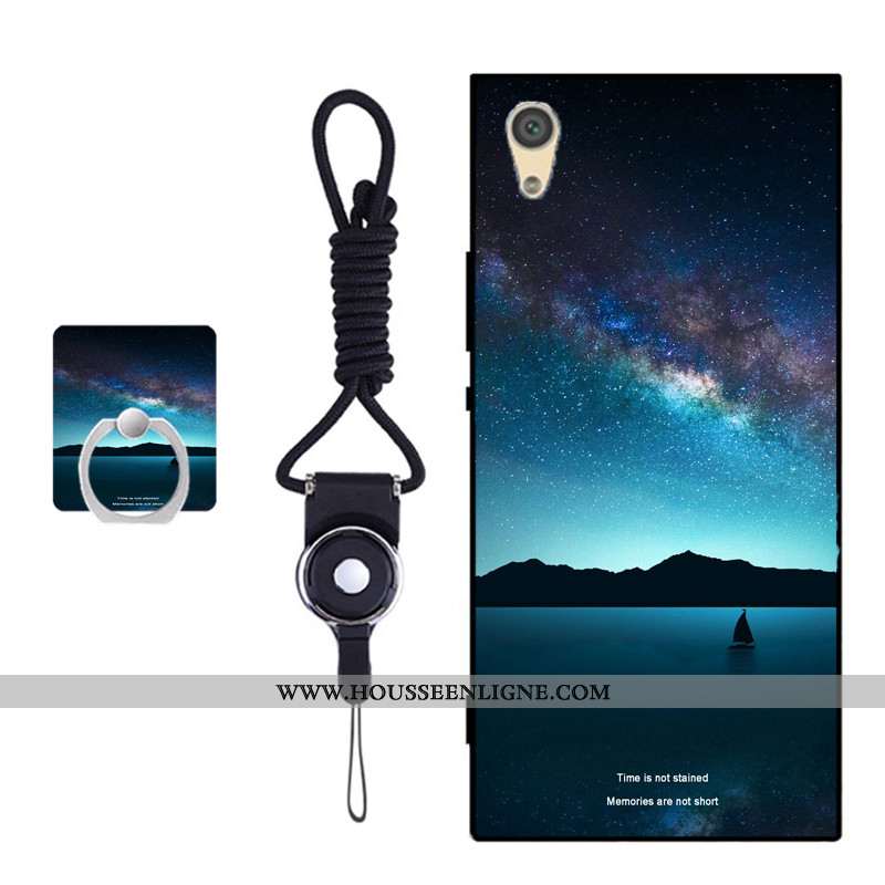 Housse Sony Xperia Xa1 Fluide Doux Protection Coque Bleu Incassable Téléphone Portable Couvercle Arr