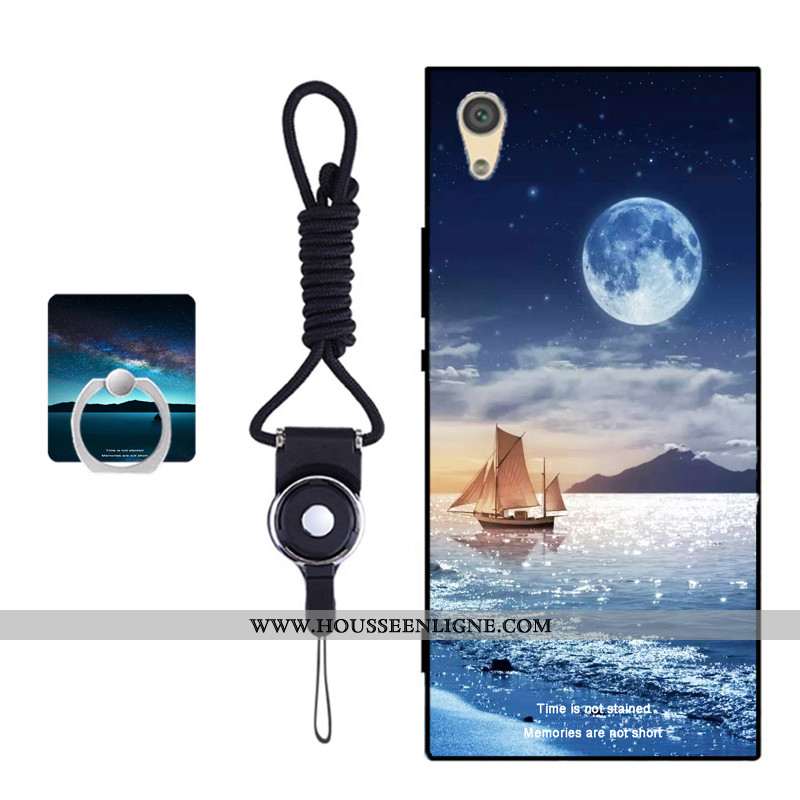 Housse Sony Xperia Xa1 Fluide Doux Protection Coque Bleu Incassable Téléphone Portable Couvercle Arr