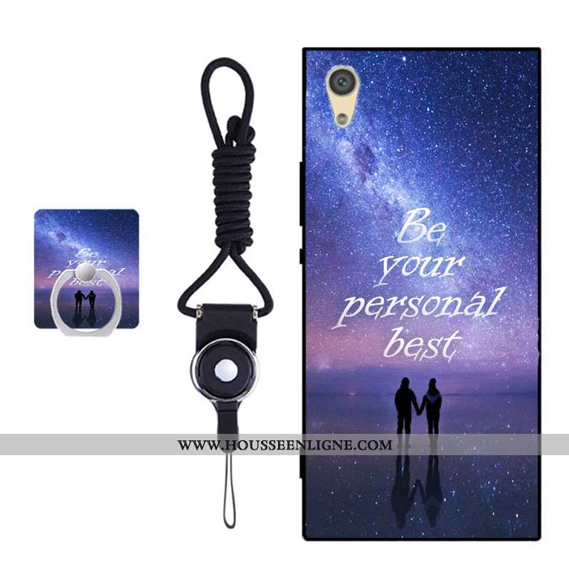 Housse Sony Xperia Xa1 Fluide Doux Protection Coque Bleu Incassable Téléphone Portable Couvercle Arr
