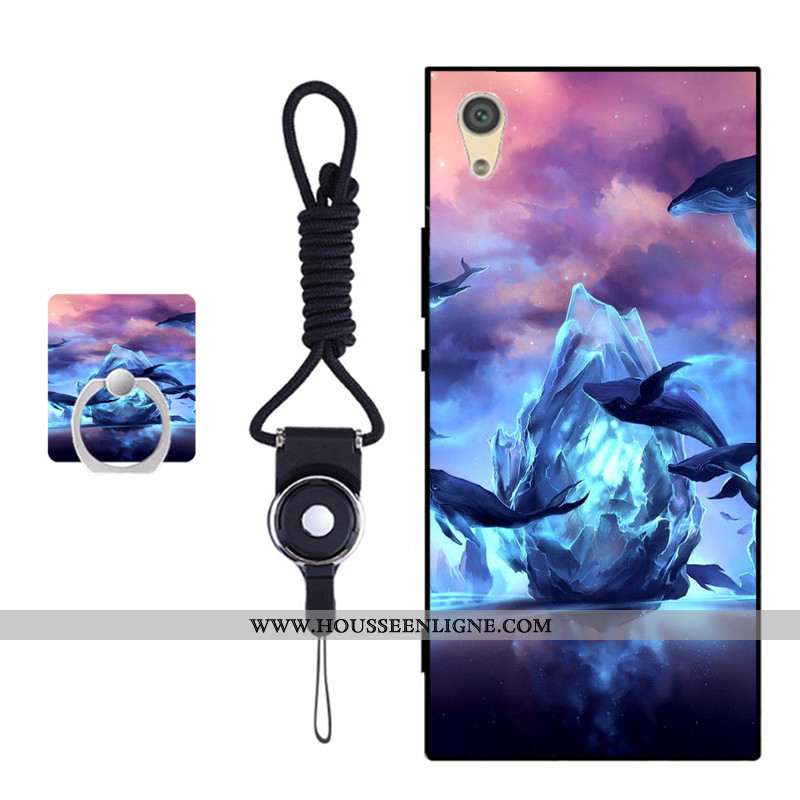 Housse Sony Xperia Xa1 Fluide Doux Protection Coque Bleu Incassable Téléphone Portable Couvercle Arr