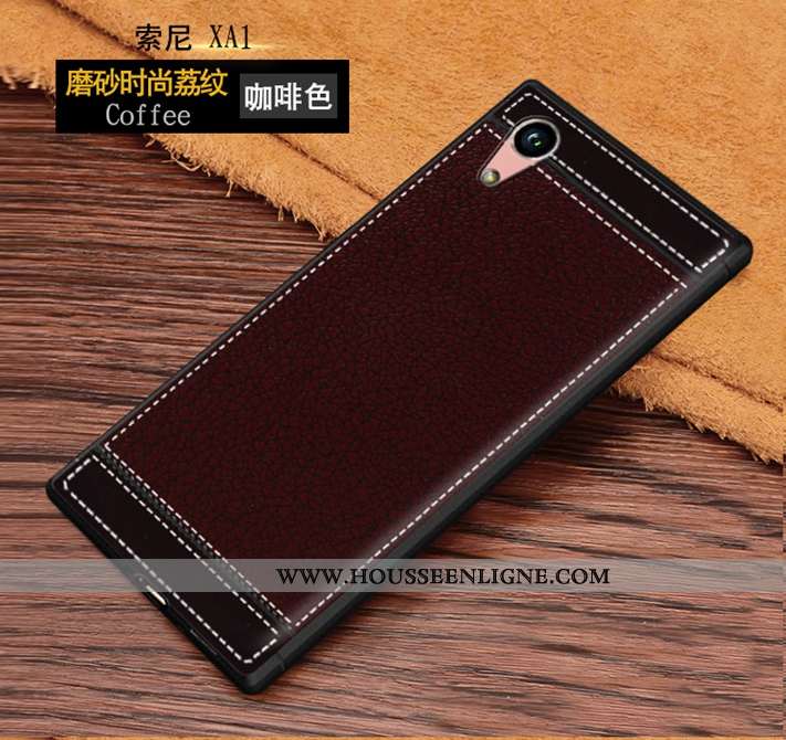 Housse Sony Xperia Xa1 Ornements Suspendus Personnalité Marron Fluide Doux Simple Tout Compris Prote