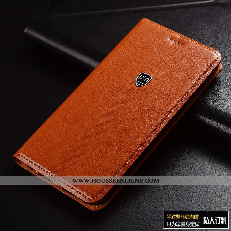 Housse Sony Xperia Xa1 Plus Cuir Véritable Cuir Rose Protection Incassable Téléphone Portable