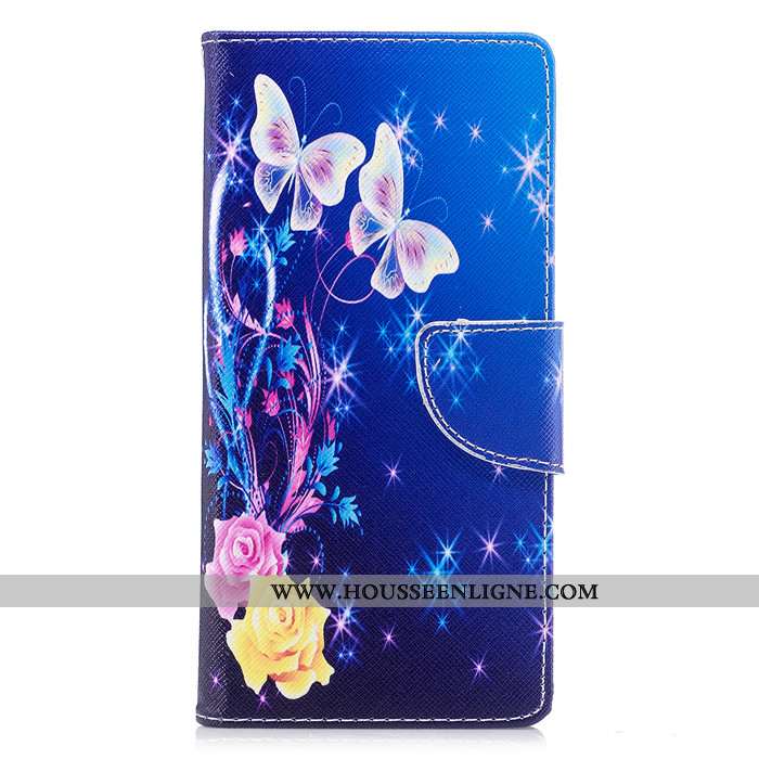 Housse Sony Xperia Xa1 Plus Dessin Animé Cuir Clamshell Étui Incassable Silicone Protection Noir