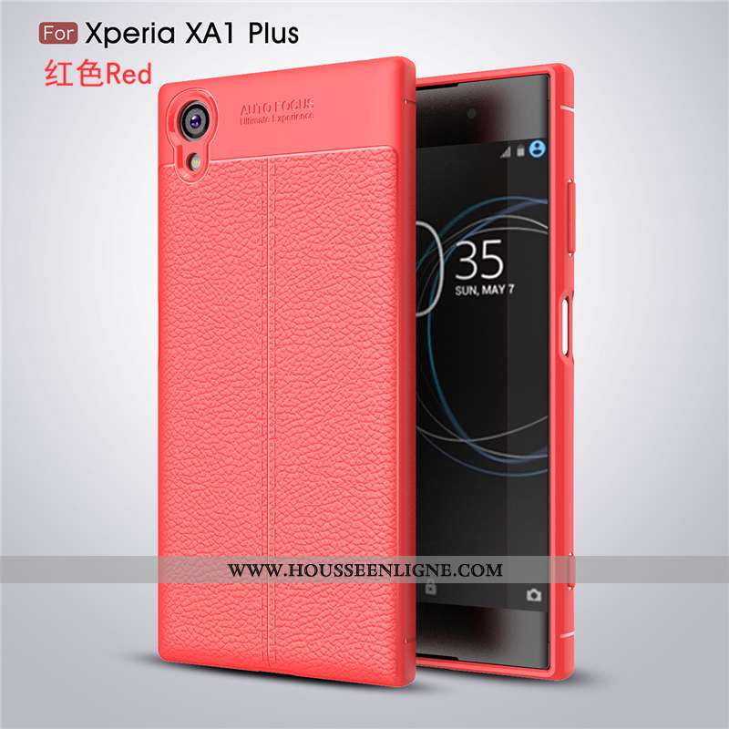 Housse Sony Xperia Xa1 Plus Personnalité Créatif Étoile Incassable Cuir Protection Business Noir
