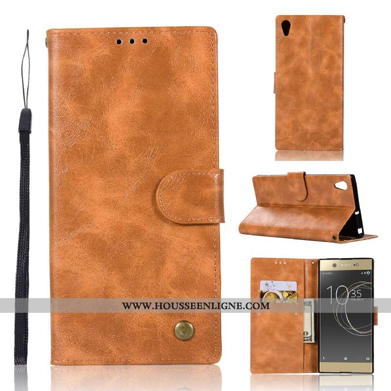 Housse Sony Xperia Xa1 Plus Protection Cuir Téléphone Portable Étui Rouge Tout Compris Coque