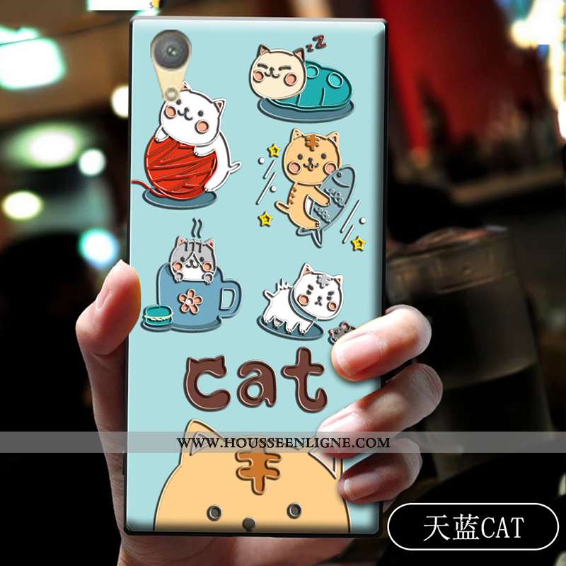 Housse Sony Xperia Xa1 Plus Protection Délavé En Daim Tendance Tout Compris Dessin Animé Silicone Co