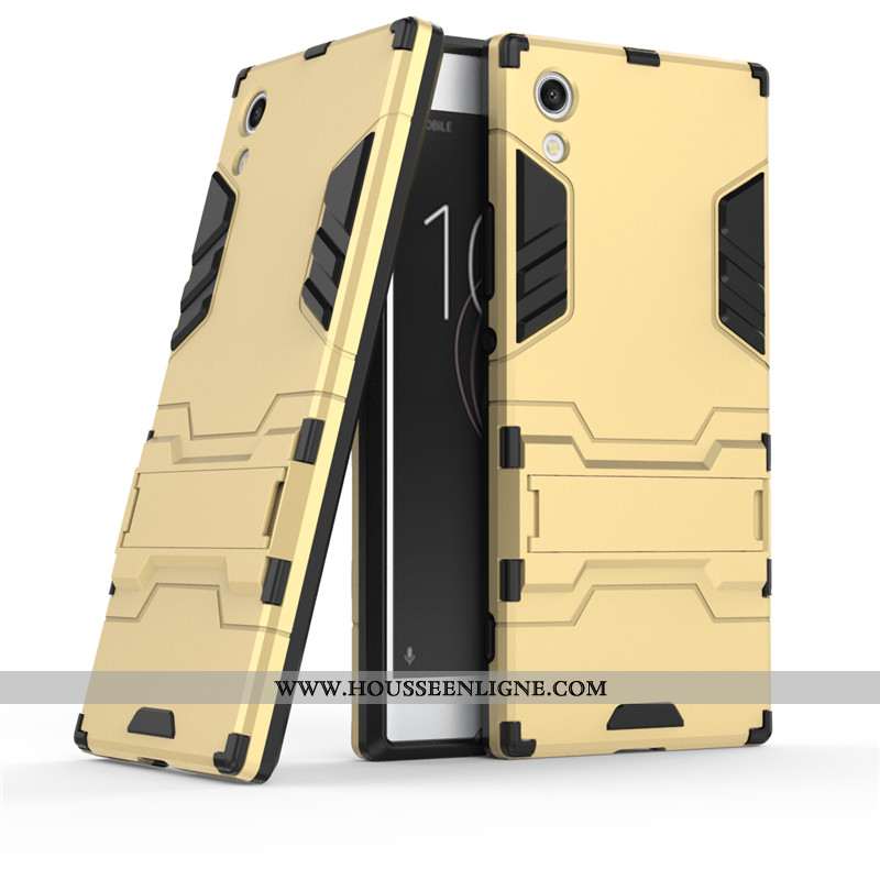 Housse Sony Xperia Xa1 Protection Téléphone Portable Coque Incassable Support Or Étui Doré