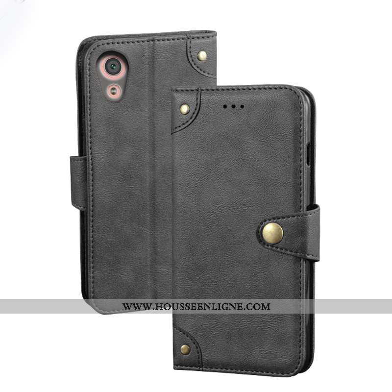 Housse Sony Xperia Xa1 Ultra Cuir Protection Coque Téléphone Portable Étui Rouge