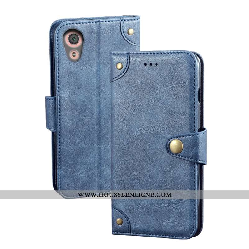 Housse Sony Xperia Xa1 Ultra Cuir Protection Coque Téléphone Portable Étui Rouge