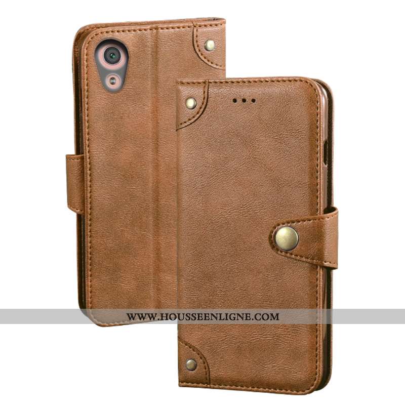 Housse Sony Xperia Xa1 Ultra Cuir Protection Coque Téléphone Portable Étui Rouge