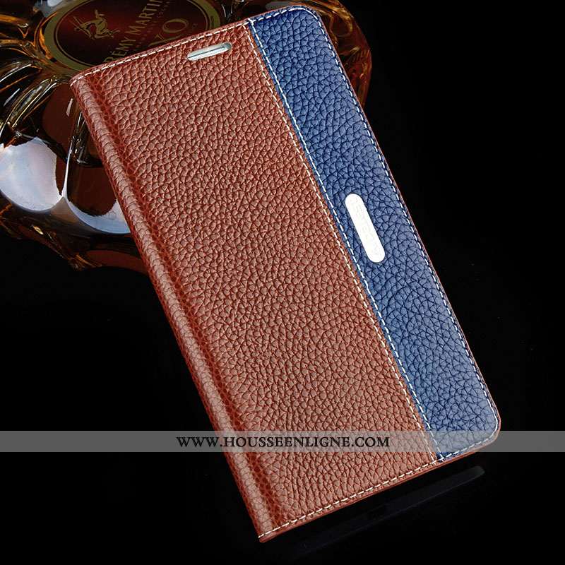 Housse Sony Xperia Xa1 Ultra Protection Cuir Véritable Marron Coque Téléphone Portable Cuir Étui