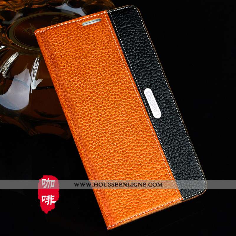 Housse Sony Xperia Xa1 Ultra Protection Cuir Véritable Marron Coque Téléphone Portable Cuir Étui