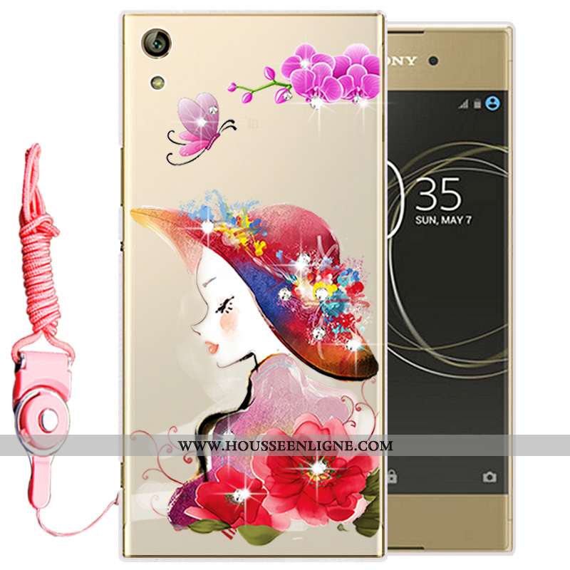 Housse Sony Xperia Xa1 Ultra Protection Fluide Doux Coque Étui Téléphone Portable Silicone Or Doré