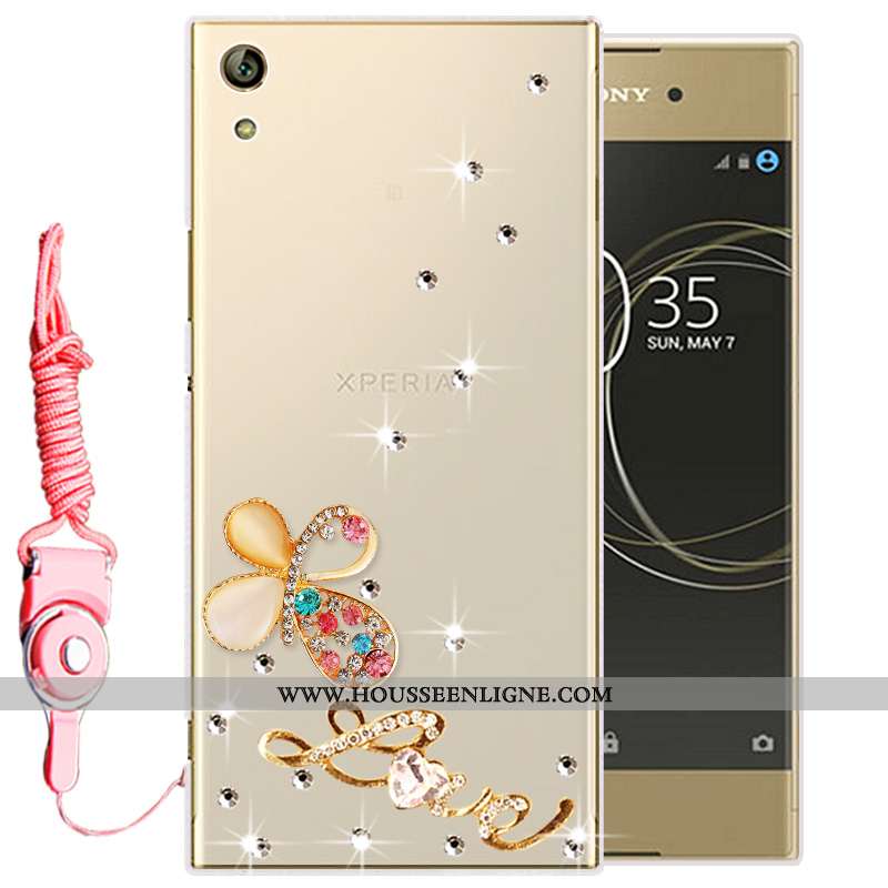 Housse Sony Xperia Xa1 Ultra Protection Fluide Doux Coque Étui Téléphone Portable Silicone Or Doré