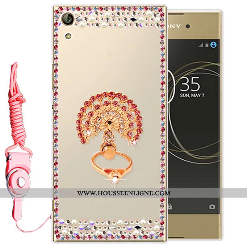 Housse Sony Xperia Xa1 Ultra Protection Fluide Doux Coque Étui Téléphone Portable Silicone Or Doré
