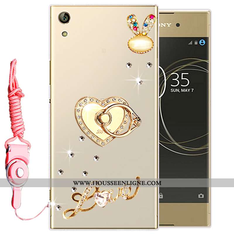 Housse Sony Xperia Xa1 Ultra Protection Fluide Doux Coque Étui Téléphone Portable Silicone Or Doré